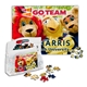 a group of quincy 500 piece full color custom jigsaw puzzle in deluxe vinyl storage pack