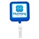 a blue professional square badge reel