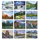 aerial view a group of rocky mountains - spiral - good value calendars(r), image 7 of 24