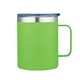 a green 14 oz vacuum insulated coffee mug
