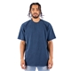 aerial view a midnight navy shaka wear garment - dyed crewneck t - shirt, image 1 of 3