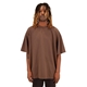 aerial view a mocha shaka wear garment - dyed crewneck t - shirt, image 1 of 3