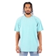 aerial view a powder blue shaka wear garment - dyed crewneck t - shirt, image 1 of 3