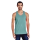 aerial view a cypress green comfortwash by hanes unisex garment - dyed tank, image 1 of 4