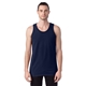 aerial view a navy comfortwash by hanes unisex garment - dyed tank, image 1 of 4