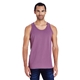 aerial view a purple plm raisn comfortwash by hanes unisex garment - dyed tank, image 1 of 4