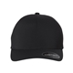 aerial view a black flexfit adult delta x - cap, image 1 of 3