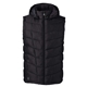 aerial view a black spyder mens pelmo puffer vest, image 1 of 7