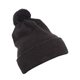 a dark grey yp classics cuffed knit beanie with pom pom