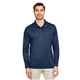 aerial view a sport dark navy team 365 - mens zone performance long sleeve polo, image 1 of 10