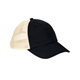a black/ oyster econscious - washed hemp soft mesh trucker cap