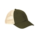 aerial view a olive/ oyster econscious - washed hemp soft mesh trucker cap, image 1 of 2