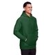 aerial view a sport dark green team 365 adult zone hydrosport(tm) heavyweight pullover hooded sweatshirt, image 1 of 6
