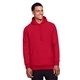 aerial view a sport red team 365 adult zone hydrosport(tm) heavyweight pullover hooded sweatshirt, image 1 of 6