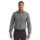 aerial view a black/ white artisan collection by reprime mens microcheck gingham long - sleeve cotton shirt, image 1 of 6