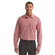 aerial view a red/ white artisan collection by reprime mens microcheck gingham long - sleeve cotton shirt, image 1 of 6