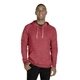 aerial view a red snow heather jerzees adult snow heather raglan hooded sweatshirt, image 1 of 2