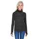 aerial view a twisted black j america ladies zen fleece cowl neck, image 1 of 3