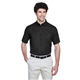 aerial view a black core365 mens tall optimum short - sleeve twill shirt, image 1 of 6