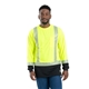 aerial view a yellow berne mens hi - vis class 3 color blocked long - sleeve t - shirt, image 1 of 3