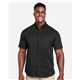 aerial view a black harriton mens advantage il short - sleeve work shirt, image 1 of 6