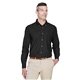 aerial view a washed black harriton mens tall long - sleeve denim shirt, image 1 of 7