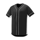 a black/ white augusta sportswear adult slugger jersey