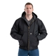 aerial view a black berne mens icecap insulated hooded jacket, image 1 of 3