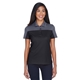 aerial view a black/ carbon core365 - womens balance colorblock performance piqu polo, image 1 of 7