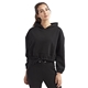aerial view a black tridri ladies cropped maria hoodie, image 1 of 4