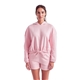 aerial view a light pink tridri ladies cropped maria hoodie, image 1 of 4