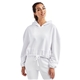 aerial view a white tridri ladies cropped maria hoodie, image 1 of 4