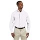 aerial view a white harriton mens tall essential poplin, image 1 of 4