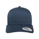 aerial view a navy/ white yupoong adult 5- panel retro trucker cap - hat, image 1 of 5