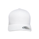 aerial view a white yupoong adult 5- panel retro trucker cap - hat, image 1 of 3