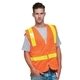 a bright orange bayside unisex usa made 22surv - y class 2 ansi high vis surveyor safety vest