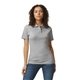 aerial view a rs sport grey gildan ladies softstyle double pique polo, image 1 of 3