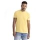 aerial view a wsh banana cream next level apparel unisex soft wash t - shirt, image 1 of 5