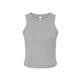 aerial view a athletic heather bella + canvas ladies micro ribbed racerback tank, image 1 of 6