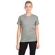 aerial view a heather gray next level apparel ladies relaxed t - shirt, image 1 of 2