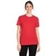 aerial view a red next level apparel ladies relaxed t - shirt, image 1 of 2
