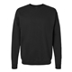 aerial view a black hanes perfect sweats crew sweatshirt, image 1 of 3