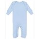 aerial view a light blue rabbit skins infant baby rib creeper, image 1 of 2