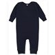 aerial view a navy rabbit skins infant baby rib creeper, image 1 of 2