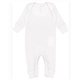 aerial view a white rabbit skins infant baby rib creeper, image 1 of 2