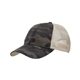 aerial view a black camo j america riptide ripstop trucker hat, image 1 of 2