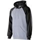 a athltc hthr/ blk holloway adult cotton / poly fleece banner hoodie