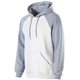 a white/ ath hthr holloway adult cotton / poly fleece banner hoodie