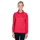 aerial view a red harriton ladies advantage snag protection plus long - sleeve tactical polo, image 1 of 6