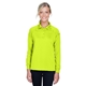 aerial view a safety yellow harriton ladies advantage snag protection plus long - sleeve tactical polo, image 1 of 6